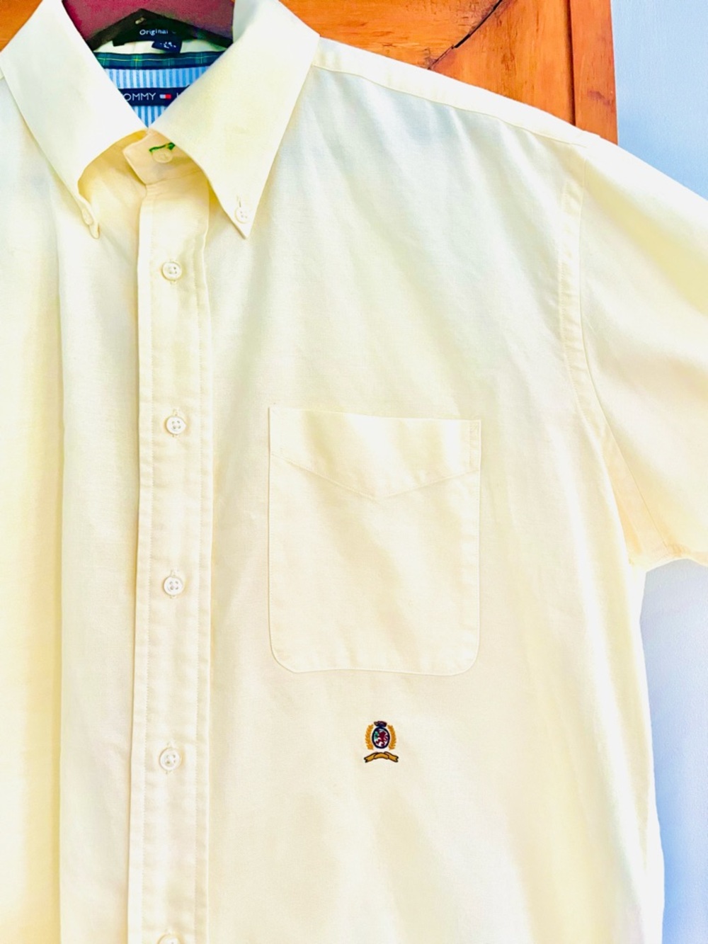 Y2K Vintage Butter Yellow Tommy Hilfiger Button-Down Shirt